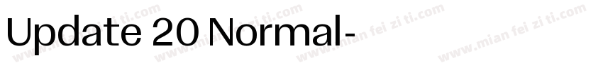 Update 20 Normal字体转换
